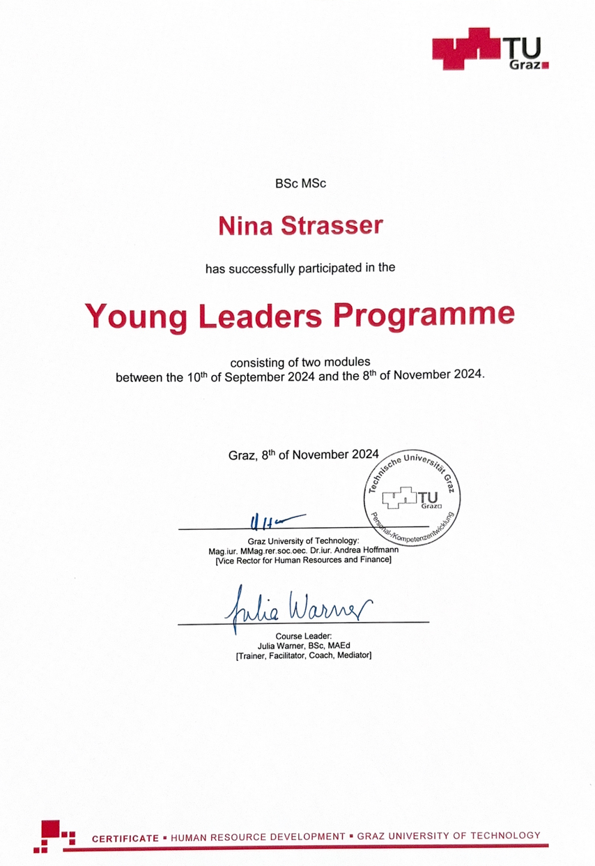 Young Leaders Programme certificate