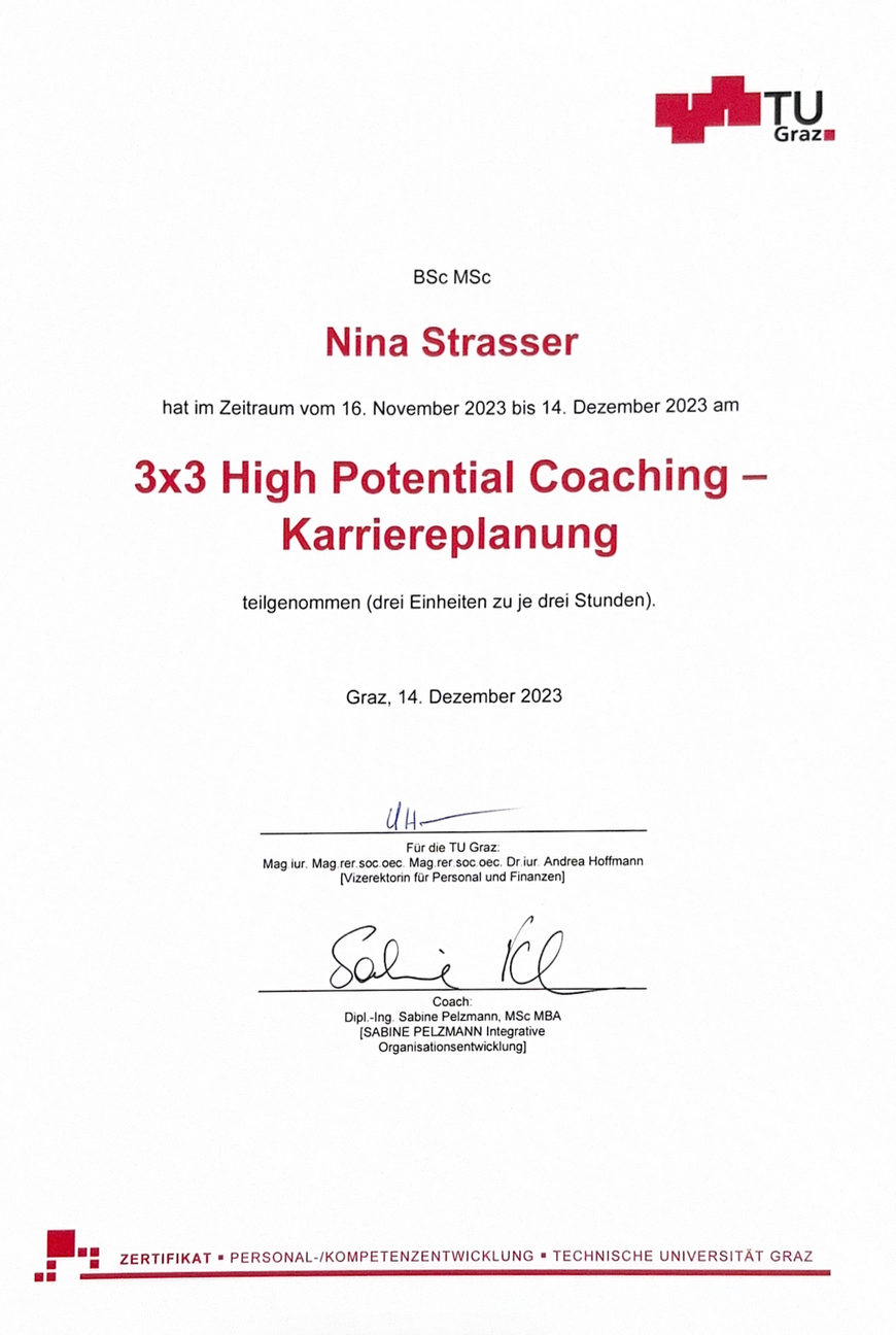 High Potential Coaching certificate